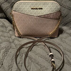 Michael Kors Pink and Gray Crossbody Bag
